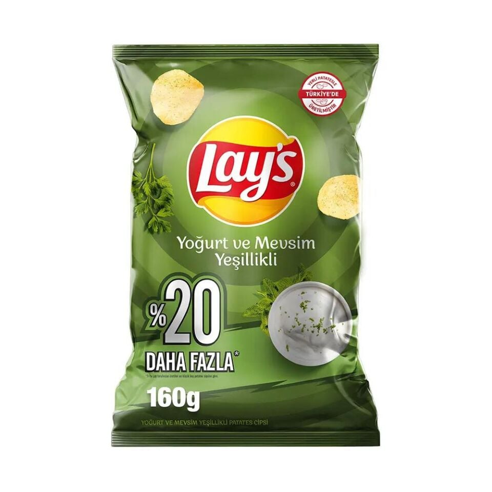 LAYS YOĞURT VE MEVSİM YEŞİLLİKLİ 160GR