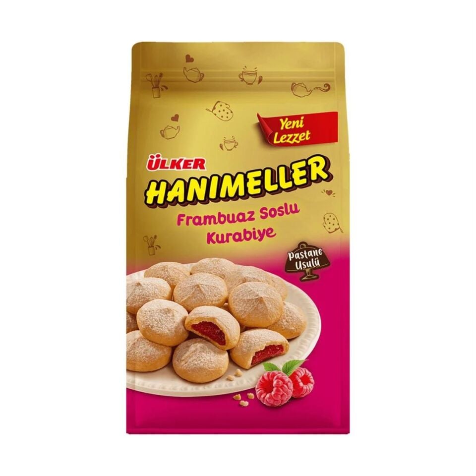 ÜLKER HANIMELLER 150GR FRAMBUAZ SOSLU KURABİYE