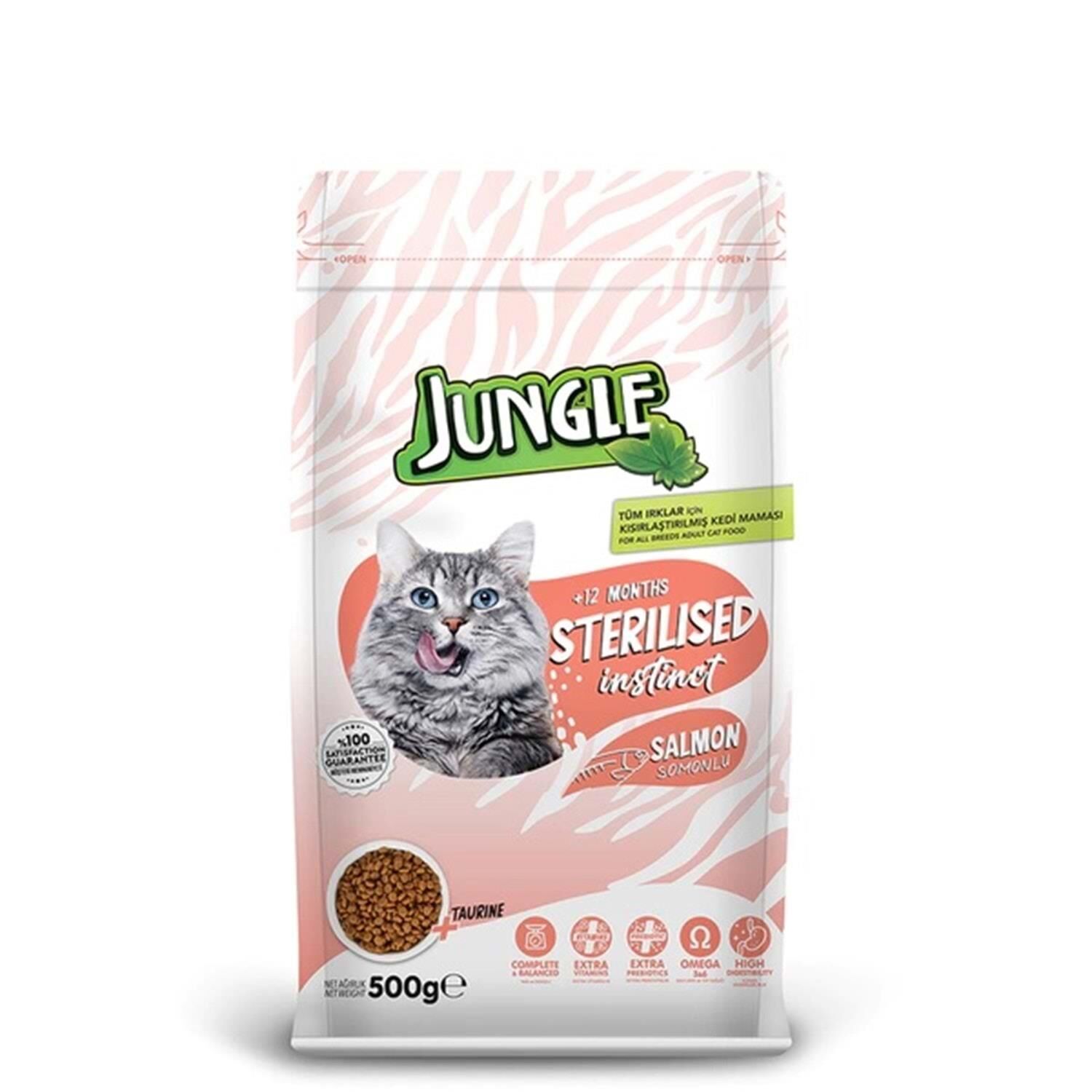 JUNGLE KISIR.KEDİ MAMASI 500GR SOMONLU