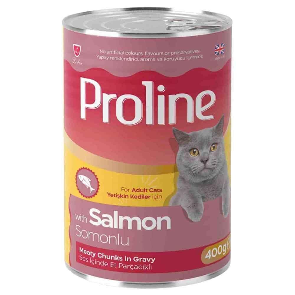 PROLİNE KEDİ MAMASI 400GR SOMONLU KONS.