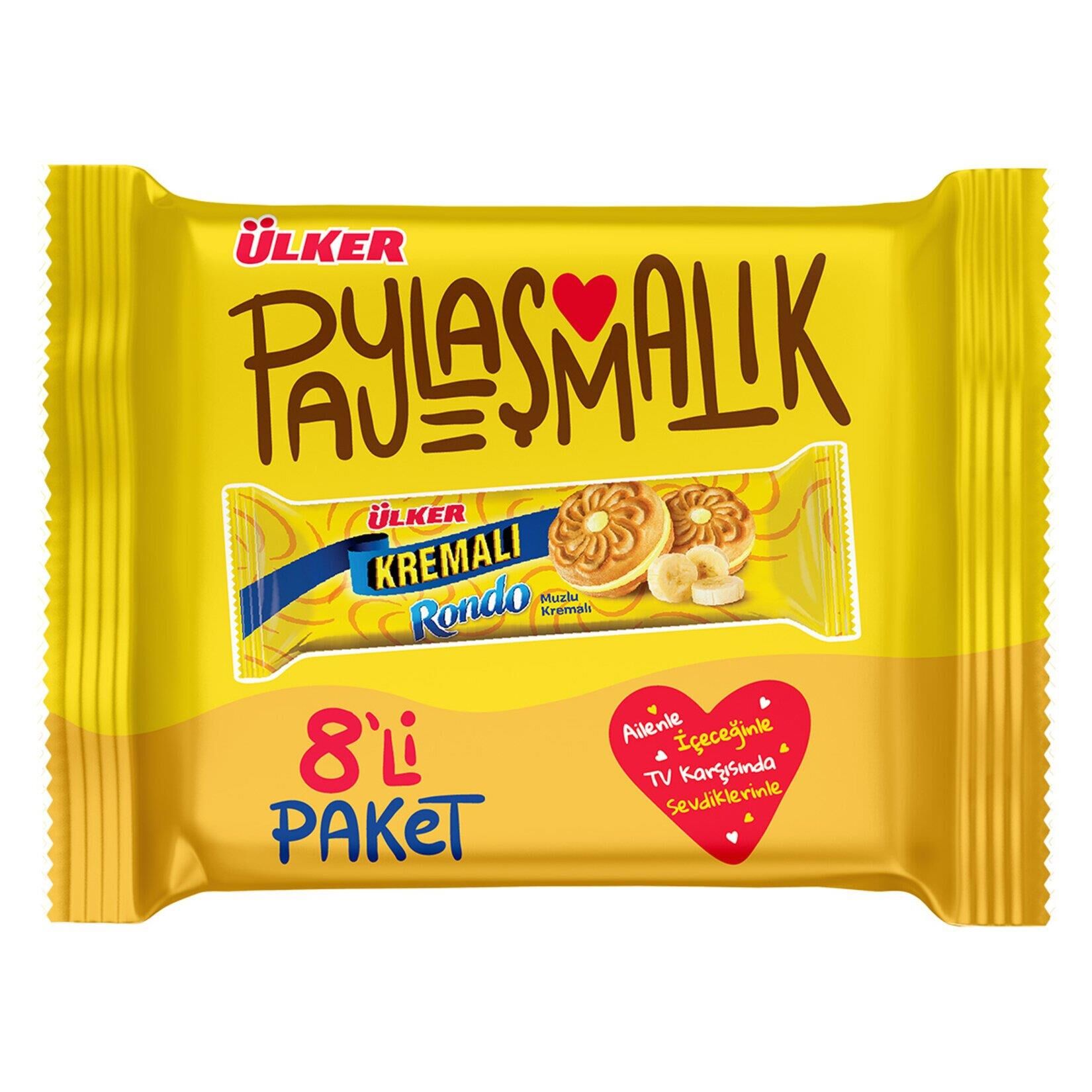 ÜLKER KREMALI RONDO MUZLU 8Lİ (8x61GR) 488GR