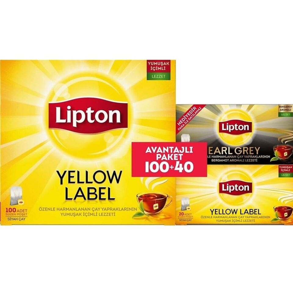 LİPTON YELLOW 100LÜ+EARL GREY 20Lİ+YELLOW 20Lİ