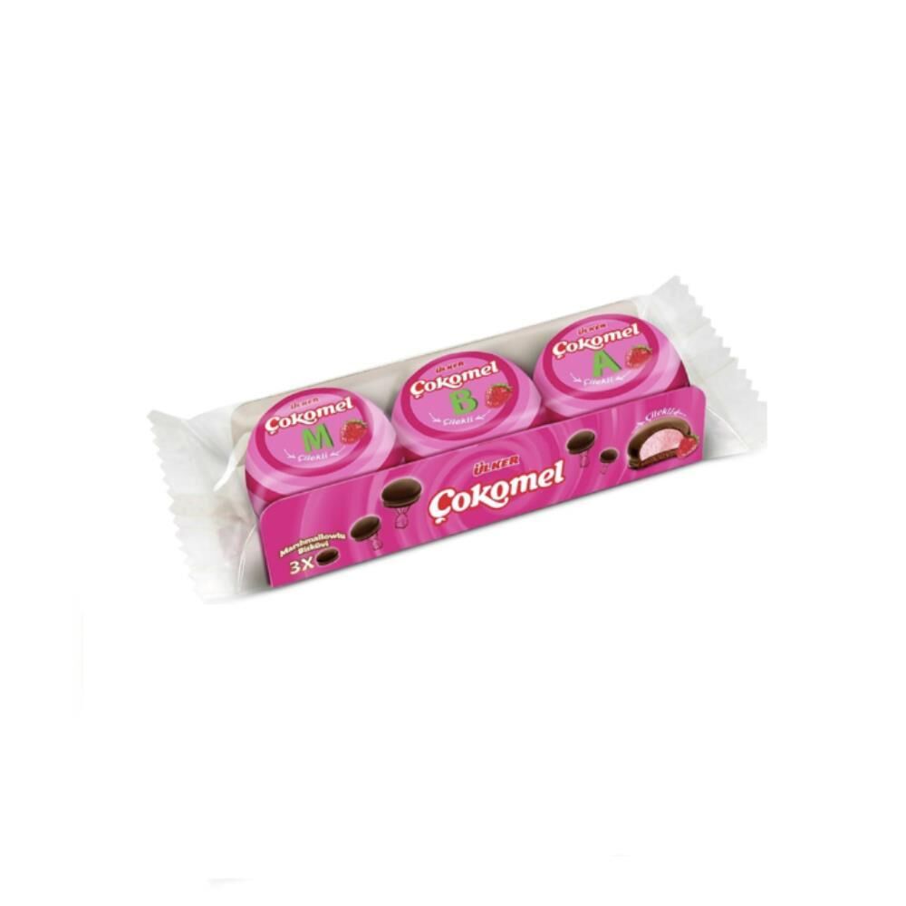 ÜLKER ÇOKOMEL 3LÜ ÇİLEKLİ MARSHMALLOW