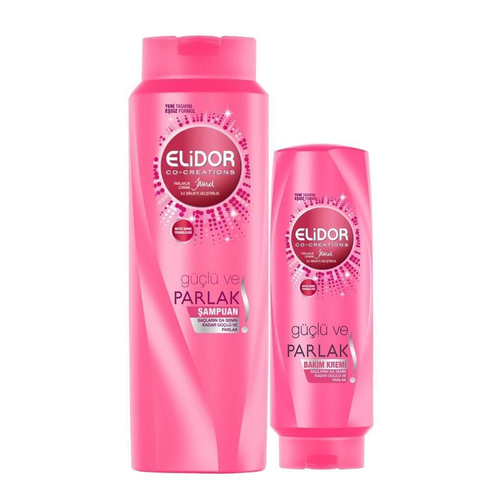 ELİDOR ŞAMPUAN 500ML GÜÇLÜ PARLAK+SAÇ KREMİ 200ML