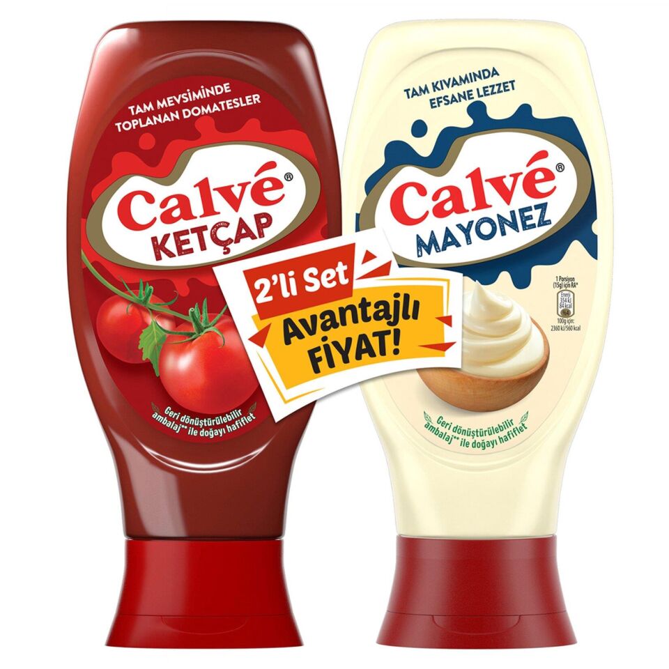 CALVE İKİLİ SET KETÇAP+MAYONEZ 1025GR