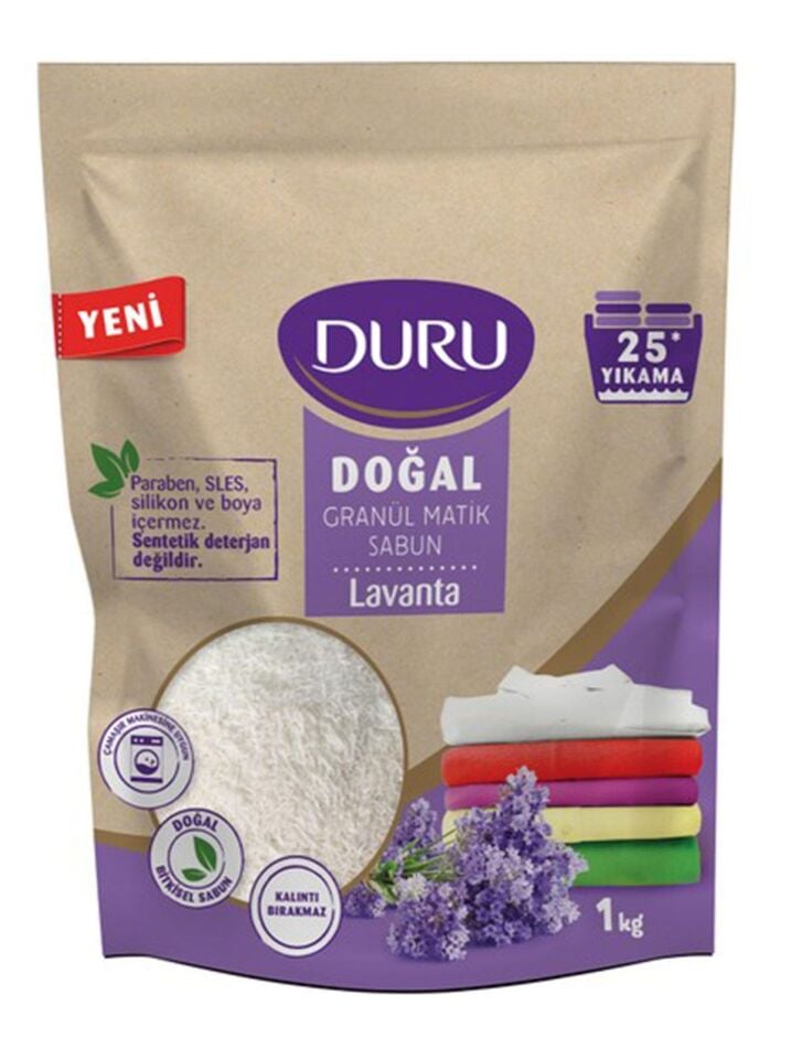 DURU GRANÜL MATİK SABUN 1KG LAVANTA
