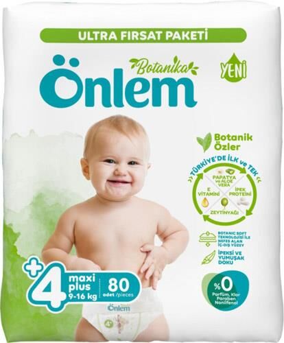 ÖNLEM BEBEK BEZİ BOTANİKA NO:4+MAXİ PLUS 80Lİ FIRS