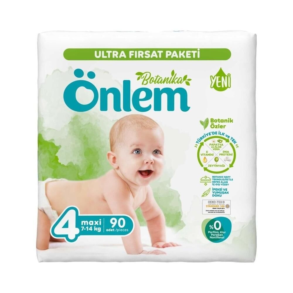 ÖNLEM BEBEK BEZİ BOTANİKA  NO:4 MAXİ 90LI FIR.PAK.