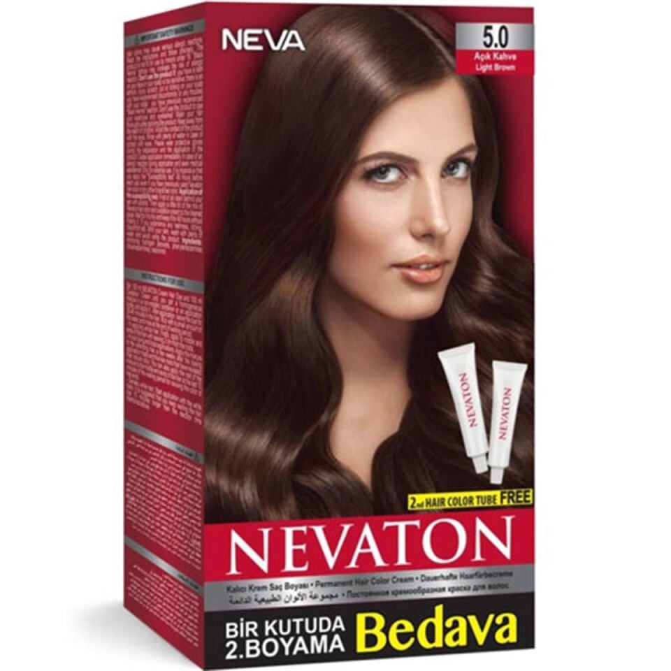 NEVATON SET BOYA 2*50ML  5.0 AÇIK KAHVE