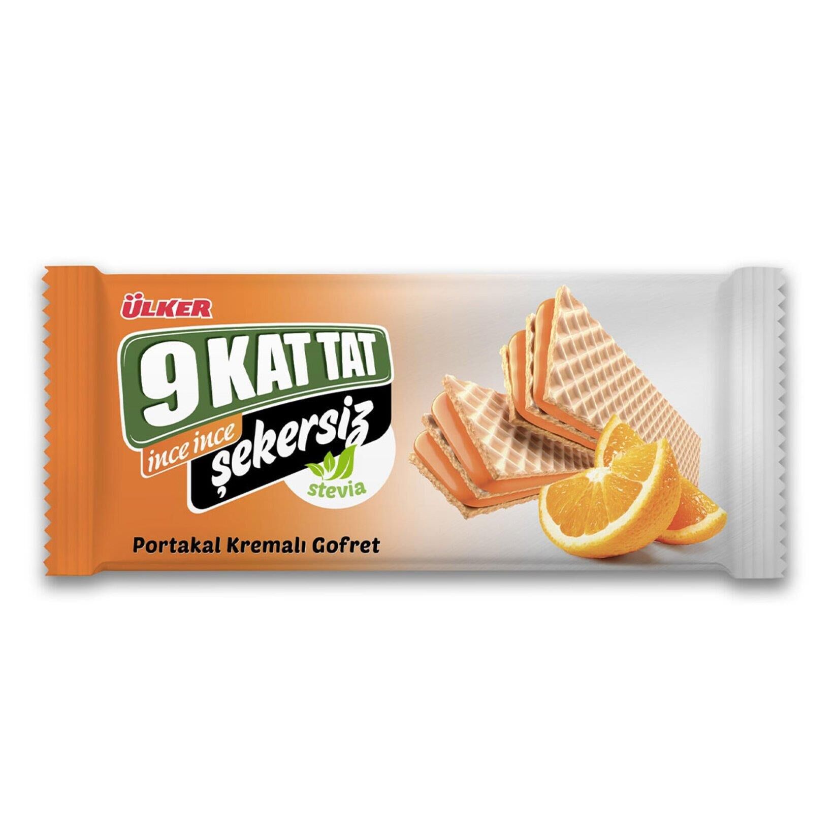 ÜLKER 9KAT TAT 118G ŞEKERSİZ PORTAKALLI KREMALI