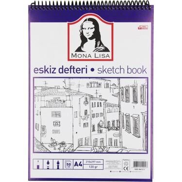 MONALİSA ESKİZ DEFTERİ A4 50 YAPRAK TELLİ